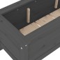 vidaXL Arriate elevado de jardín madera maciza pino gris 199,5x40x39cm vidaXL Arriate elevado de jardín madera maciza pino gris 199,5x40x39cm