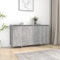 vidaXL Aparador de madera contrachapada gris hormigón 135x41x75 cm vidaXL Aparador de madera contrachapada gris hormigón 135x41x75 cm
