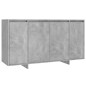 vidaXL Aparador de madera contrachapada gris hormigón 135x41x75 cm vidaXL Aparador de madera contrachapada gris hormigón 135x41x75 cm
