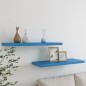 vidaXL Estantes flotantes de paazulred 2 uds MDF azul 80x23,5x3,8 cm