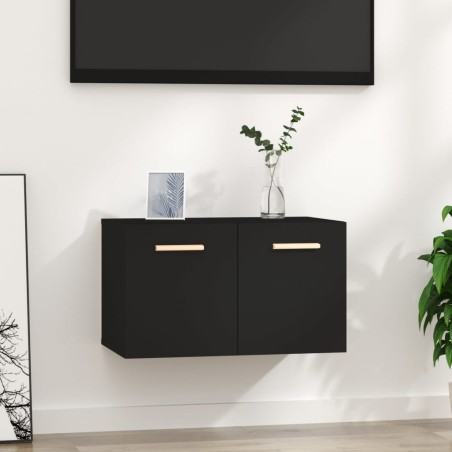 vidaXL Armario de pared madera contrachapada negro 60x36,5x35 cm