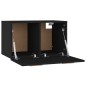 vidaXL Armario de pared madera contrachapada negro 60x36,5x35 cm vidaXL Armario de pared madera contrachapada negro 60x36,5x35 cm
