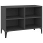vidaXL Mueble de TV con patas de metal gris 69,5x30x50 cm vidaXL Mueble de TV con patas de metal gris 69,5x30x50 cm