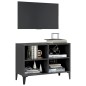 vidaXL Mueble de TV con patas de metal gris 69,5x30x50 cm vidaXL Mueble de TV con patas de metal gris 69,5x30x50 cm