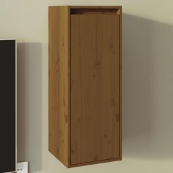 vidaXL Armario de pared madera maciza de pino marrón miel 30x30x80 cm