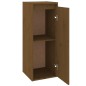 vidaXL Armario de pared madera maciza de pino marrón miel 30x30x80 cm vidaXL Armario de pared madera maciza de pino marrón miel 30x30x80 cm