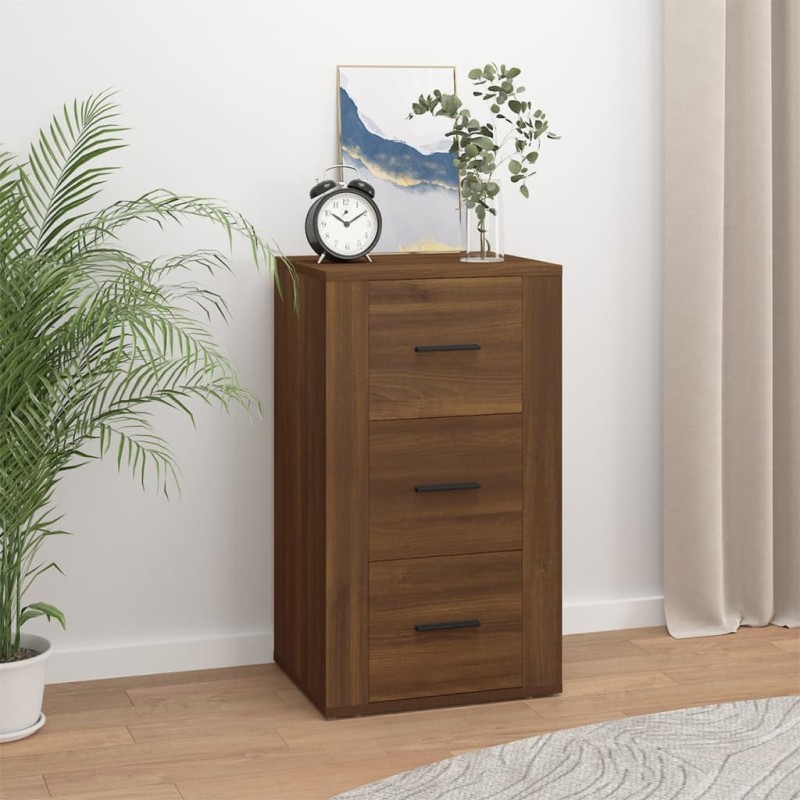 vidaXL Aparador de madera contrachapada marrón roble 40x33x70 cm vidaXL Aparador de madera contrachapada marrón roble 40x33x70 cm