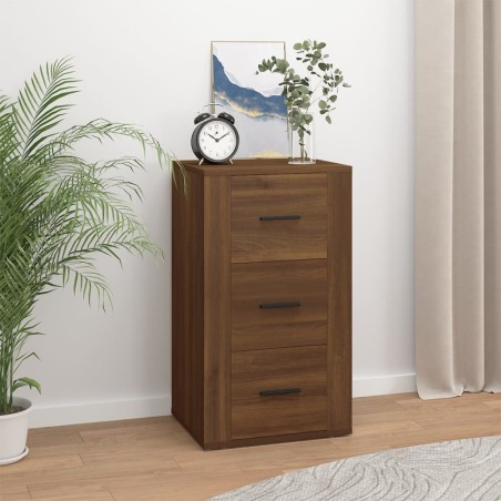 vidaXL Aparador de madera contrachapada marrón roble 40x33x70 cm