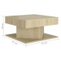 vidaXL Mesa de centro madera contrachapada roble Sonoma 57x57x30 cm vidaXL Mesa de centro madera contrachapada roble Sonoma 57x57x30 cm
