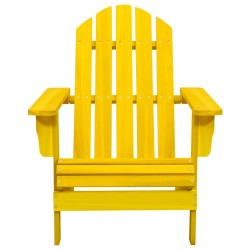 vidaXL Silla de jardín Adirondack madera maciza de abeto amarilla