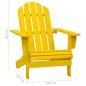vidaXL Silla de jardín Adirondack madera maciza de abeto amarilla vidaXL Silla de jardín Adirondack madera maciza de abeto amarilla