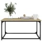 vidaXL Mesa de centro madera y hierro roble Sonoma 80x50x40 cm vidaXL Mesa de centro madera y hierro roble Sonoma 80x50x40 cm