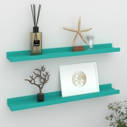 vidaXL Estantes de pared 2 unidades azul 60x9x3 cm