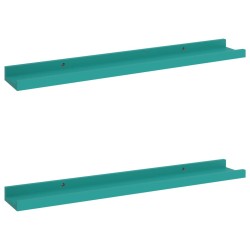 vidaXL Estantes de pared 2 unidades azul 60x9x3 cm