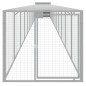 vidaXL Gallinero y corral acero galvanizado gris claro 110x1221x110 cm
