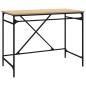 vidaXL Escritorio hierro madera contrachapada roble Sonoma 100x50x75cm vidaXL Escritorio hierro madera contrachapada roble Sonoma 100x50x75cm