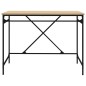 vidaXL Escritorio hierro madera contrachapada roble Sonoma 100x50x75cm vidaXL Escritorio hierro madera contrachapada roble Sonoma 100x50x75cm