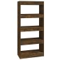 vidaXL Estantería madera contrachapada roble ahumado 60x30x135 cm vidaXL Estantería madera contrachapada roble ahumado 60x30x135 cm