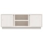 vidaXL Mueble de TV madera maciza de pino blanco 110x35x40,5 cm