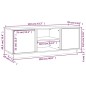 vidaXL Mueble de TV madera maciza de pino blanco 110x35x40,5 cm
