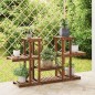 vidaXL Soporte para flores madera maciza de abeto 110x25x73 cm