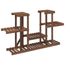 vidaXL Soporte para flores madera maciza de abeto 110x25x73 cm