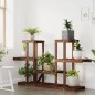 vidaXL Soporte para flores madera maciza de abeto 110x25x73 cm