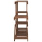 vidaXL Soporte para flores madera maciza de abeto 110x25x73 cm