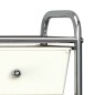 vidaXL Carrito de almacenaje portátil 4 cajones plástico blanco