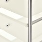 vidaXL Carrito de almacenaje portátil 4 cajones plástico blanco