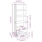 vidaXL Aparador HAMAR madera maciza de pino blanca 60x35x180 cm vidaXL Aparador HAMAR madera maciza de pino blanca 60x35x180 cm