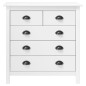 vidaXL Mesita de noche Hill madera maciza de pino blanco 79x40x80 cm vidaXL Mesita de noche Hill madera maciza de pino blanco 79x40x80 cm