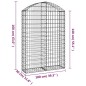 vidaXL Cesta gaviones forma arco hierro galvanizado 100x30x140/160 cm vidaXL Cesta gaviones forma arco hierro galvanizado 100x30x140/160 cm