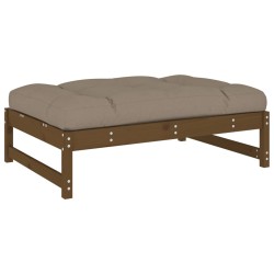 vidaXL Taburete de jardín madera maciza de pino marrón miel 120x80 cm