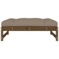 vidaXL Taburete de jardín madera maciza de pino marrón miel 120x80 cm vidaXL Taburete de jardín madera maciza de pino marrón miel 120x80 cm