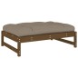 vidaXL Taburete de jardín madera maciza de pino marrón miel 120x80 cm vidaXL Taburete de jardín madera maciza de pino marrón miel 120x80 cm