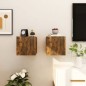 vidaXL Muebles para TV de pared 2 uds roble ahumado 30,5x30x30 cm vidaXL Muebles para TV de pared 2 uds roble ahumado 30,5x30x30 cm
