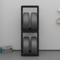 vidaXL Soporte neumáticos madera maciza de pino negro 63x40x180 cm vidaXL Soporte neumáticos madera maciza de pino negro 63x40x180 cm