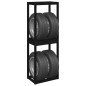 vidaXL Soporte neumáticos madera maciza de pino negro 63x40x180 cm vidaXL Soporte neumáticos madera maciza de pino negro 63x40x180 cm