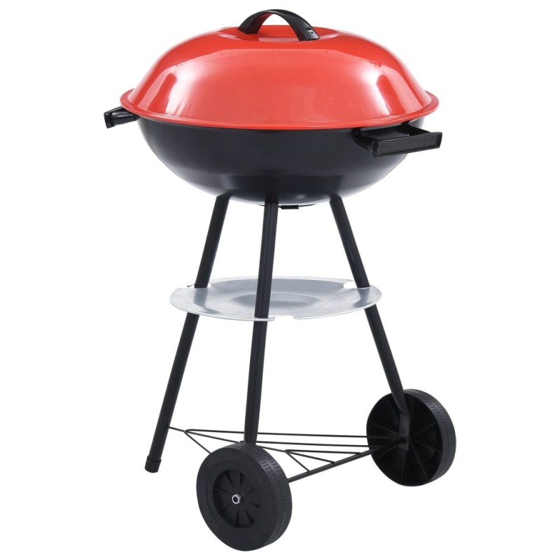 vidaXL Barbacoa portátil de carbón con ruedas XXL 44 cm vidaXL Barbacoa portátil de carbón con ruedas XXL 44 cm