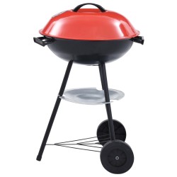 vidaXL Barbacoa portátil de carbón con ruedas XXL 44 cm