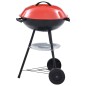 vidaXL Barbacoa portátil de carbón con ruedas XXL 44 cm vidaXL Barbacoa portátil de carbón con ruedas XXL 44 cm