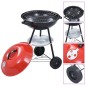 vidaXL Barbacoa portátil de carbón con ruedas XXL 44 cm vidaXL Barbacoa portátil de carbón con ruedas XXL 44 cm