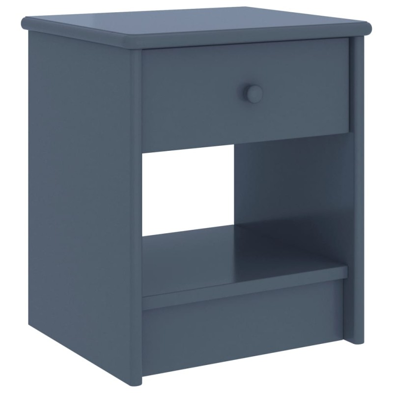 vidaXL Mesita de noche madera maciza de mango gris claro 35x30x40 cm vidaXL Mesita de noche madera maciza de mango gris claro 35x30x40 cm