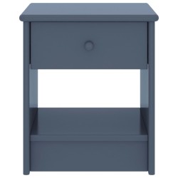 vidaXL Mesita de noche madera maciza de mango gris claro 35x30x40 cm