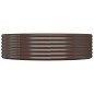 vidaXL Jardinera arriate acero recubrimiento polvo marrón 140x140x36cm vidaXL Jardinera arriate acero recubrimiento polvo marrón 140x140x36cm