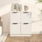 vidaXL Aparador de madera contrachapada blanco 60x30x70 cm vidaXL Aparador de madera contrachapada blanco 60x30x70 cm