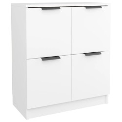 vidaXL Aparador de madera contrachapada blanco 60x30x70 cm