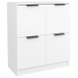 vidaXL Aparador de madera contrachapada blanco 60x30x70 cm vidaXL Aparador de madera contrachapada blanco 60x30x70 cm