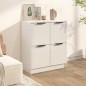 vidaXL Aparador de madera contrachapada blanco 60x30x70 cm vidaXL Aparador de madera contrachapada blanco 60x30x70 cm